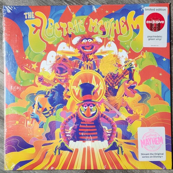 Muppets Electric Mayhem Psychedelic Green Vinyl LP Target Exclusive Disney Music - Picture 2 of 5